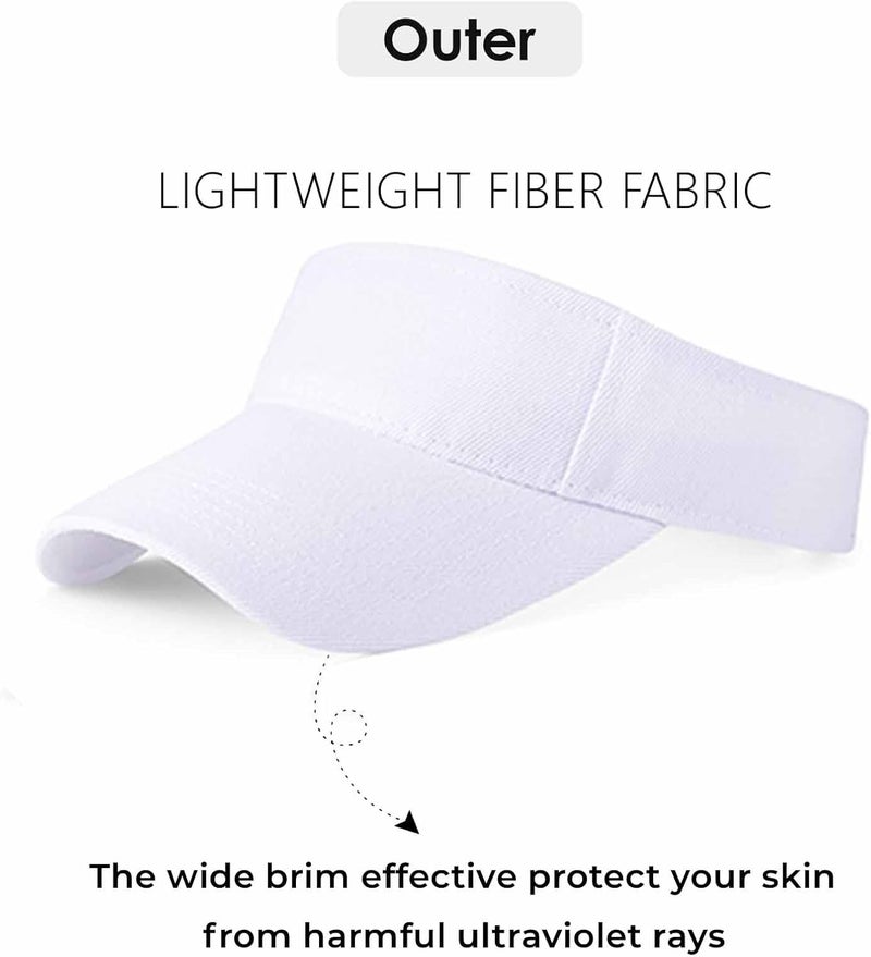 AZJ Store Sun Visor Hats for Women Men Adjustable UV Protection Outdoor Sports Golf Running Sun Caps - Image 2